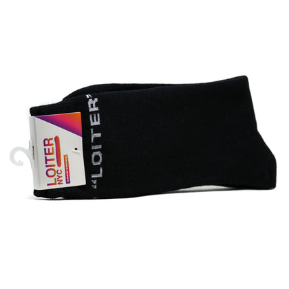 Loiter NYC Logo Sock Black
