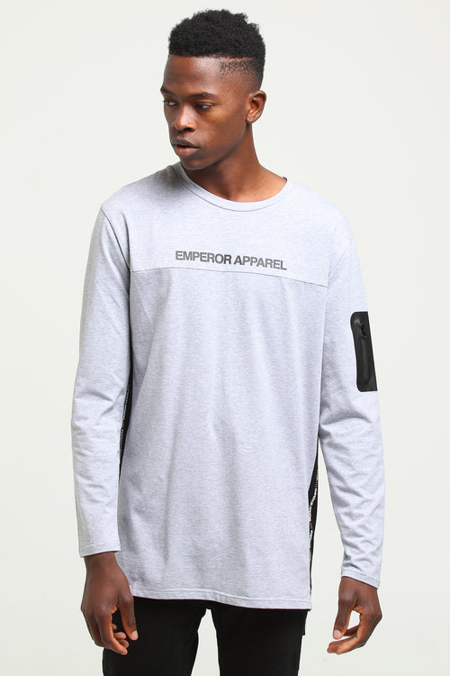 Emperor Apparel Sportstech Logo L/S T-Shirt Grey