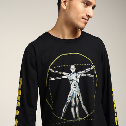 ASAP ROCKY APPAREL Crash Test Vitruvian LS Tee Black