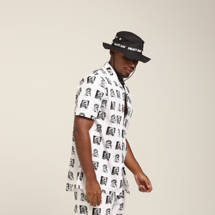 Draft Day FTD SS Button Up Shirt White