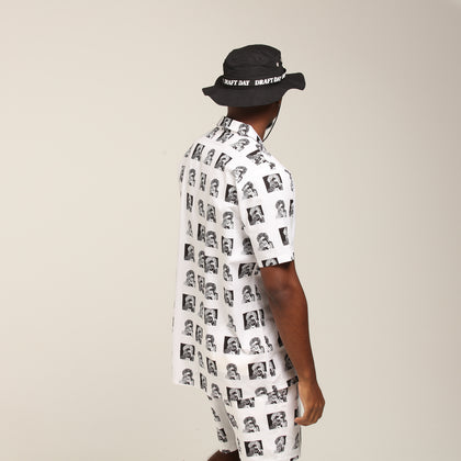 Draft Day FTD SS Button Up Shirt White