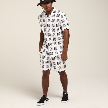 Draft Day FTD SS Button Up Shirt White