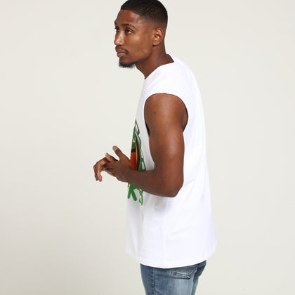 Goat Crew Baked Bean Muscle Tee White