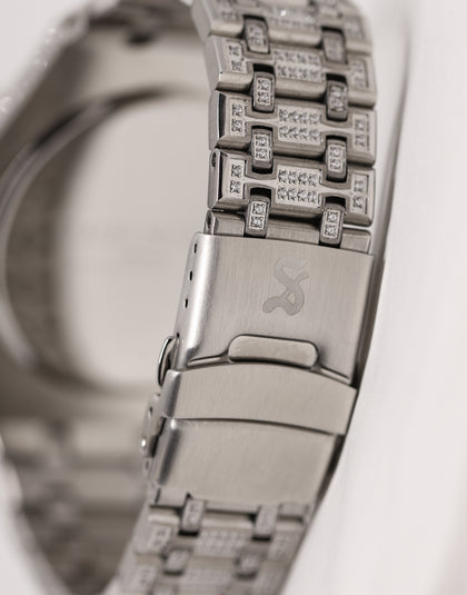 Saint Morta Premierre Watch Iced Silver