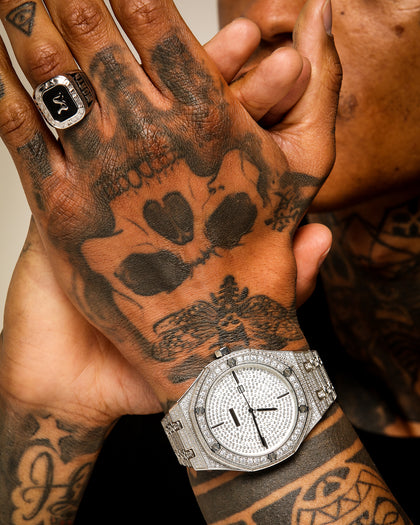 Saint Morta Premierre Watch Iced Silver