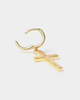 Saint Morta Cross Earring Iced Gold