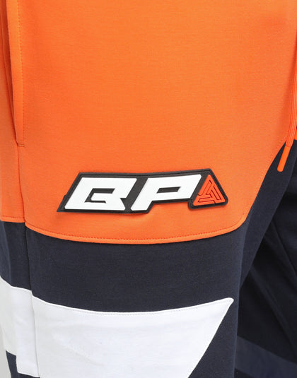 Black Pyramid Diagonal Split Shorts Orange