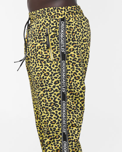 Crooks & Castles Slant Core Windbreaker Pant Leopard
