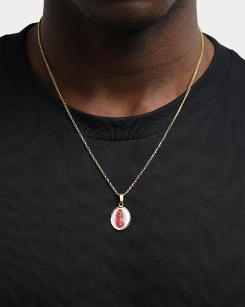 Veritas Enamel Virgin Mary Gold