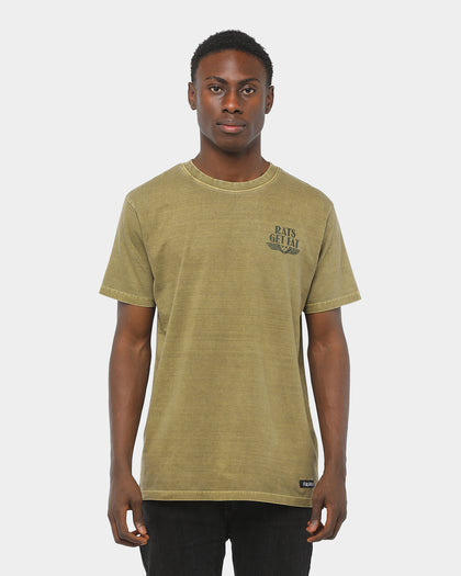 Rats Get Fat Span Vintage Tee Vintage Green