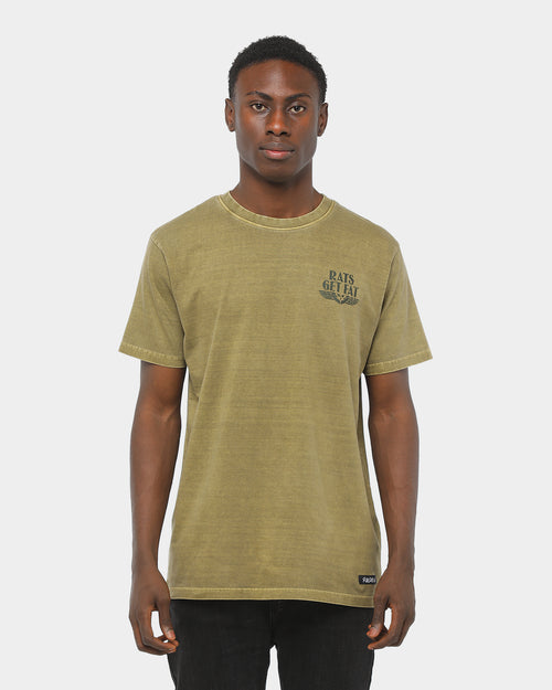 Rats Get Fat Span Vintage Tee Vintage Green