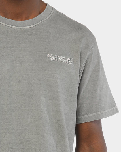 Rats Get Fat Script Vintage Tee Vintage Grey
