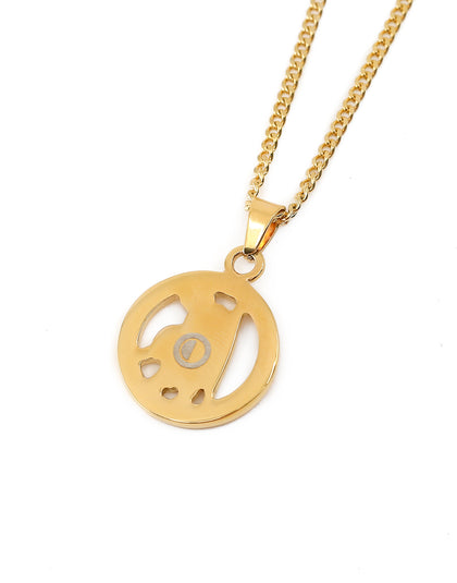 Midnight City St Christopher Pendant & Chain Gold