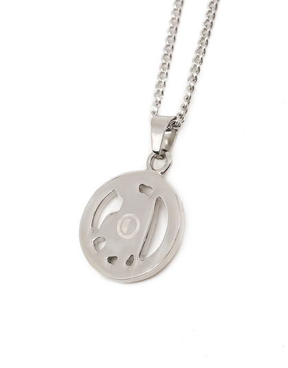 Midnight City St Christopher Pendant & Chain Silver