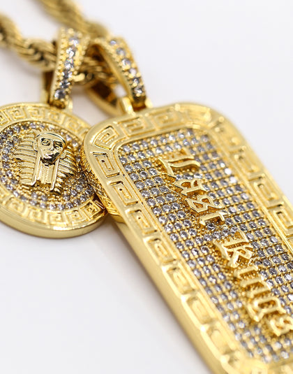 LAST KINGS OPULANCE PENDANTS & CHAIN SET GOLD
