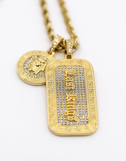LAST KINGS OPULANCE PENDANTS & CHAIN SET GOLD