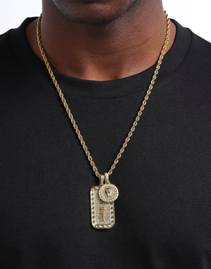 LAST KINGS OPULANCE PENDANTS & CHAIN SET GOLD