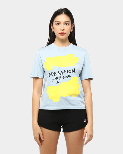 Federation Women's Good Crop Swipe Right T-Shirt Slate