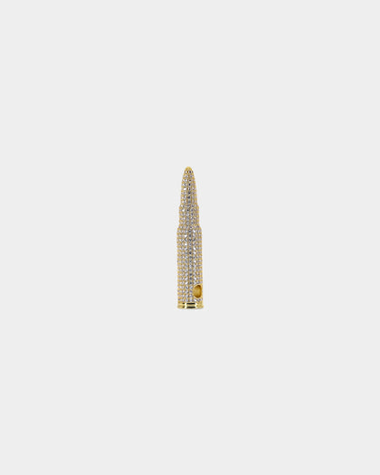 Saint Morta Bullet Pendant Large Iced Gold