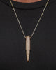 Saint Morta Bullet Pendant Large Iced Gold