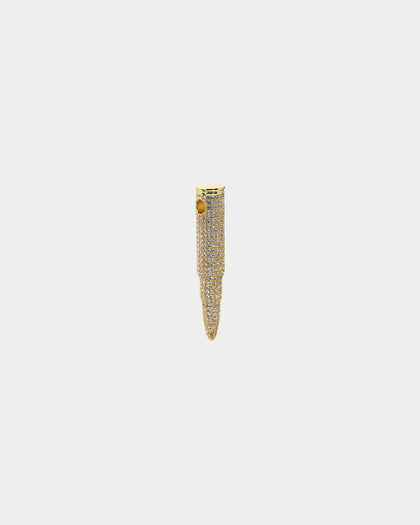 Saint Morta Bullet Pendant Large Iced Gold