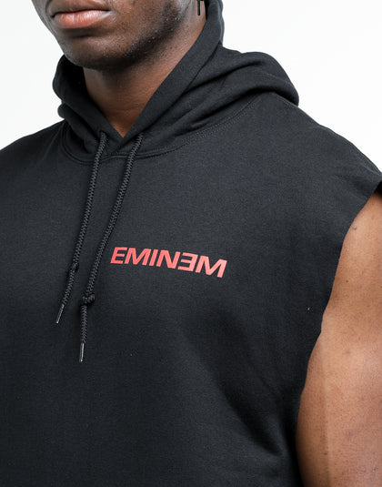 Eminem Sleeveless Photo Hoodie Black