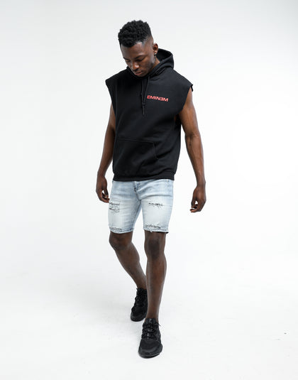 Eminem Sleeveless Photo Hoodie Black