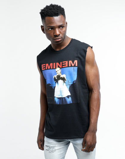 Eminem Photo Muscle Tee Black