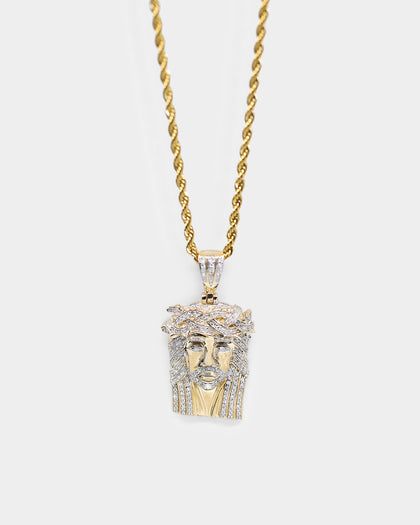 House Of Auric MESSIAH JESUS PENDANT 10K Yellow Gold
