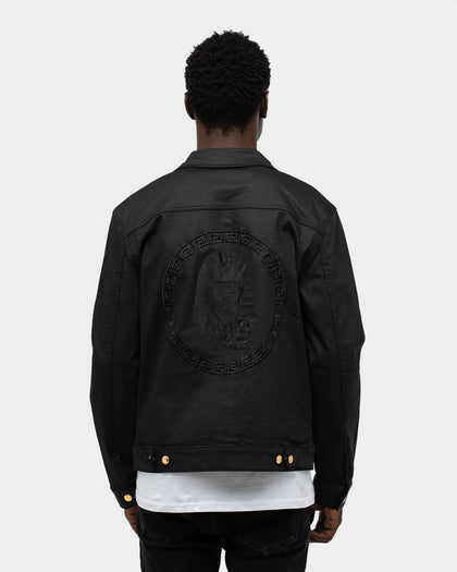 Last Kings Men's Regal Waxed Denim Jacket Black Wax