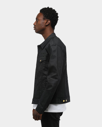 Last Kings Men's Regal Waxed Denim Jacket Black Wax