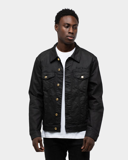 Last Kings Men's Regal Waxed Denim Jacket Black Wax