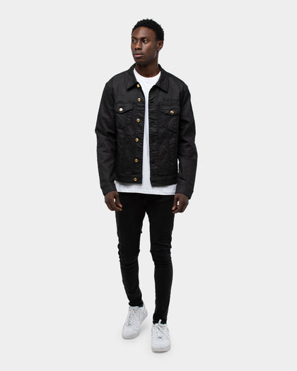 Last Kings Men's Regal Waxed Denim Jacket Black Wax