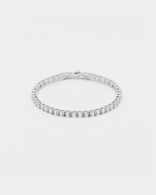 Saint Morta Round Cut 9" Tennis Bracelet White Gold