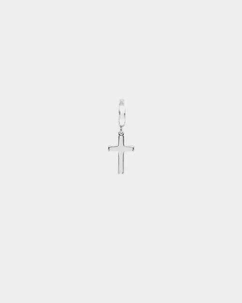 Saint Morta Mini Cross Earring Silver