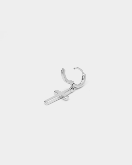 Saint Morta Mini Cross Earring Silver
