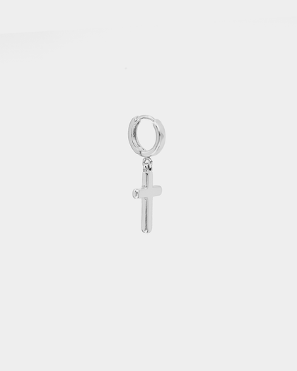 Saint Morta Mini Cross Earring Silver
