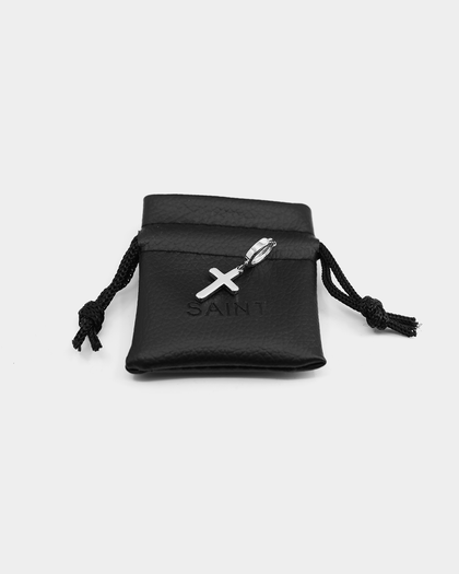 Saint Morta Mini Cross Earring Silver
