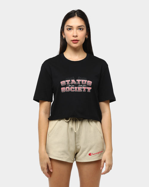Status Society Rival Crop Tee Black