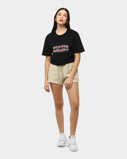 Status Society Rival Crop Tee Black