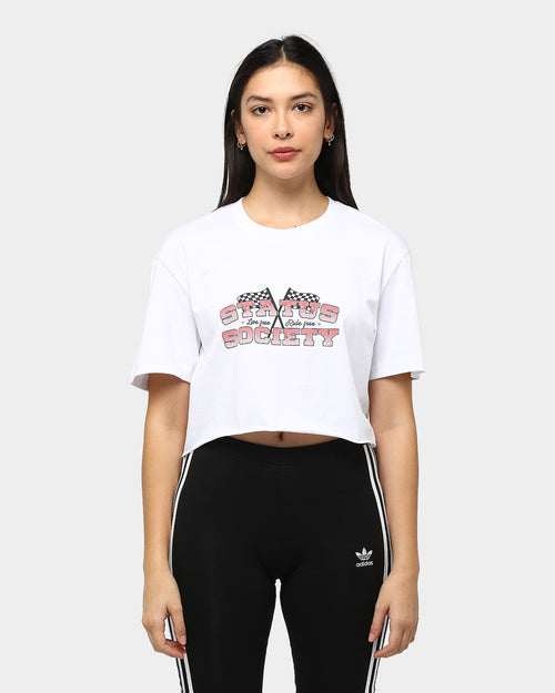 Status Society Women's Rival Crop T-Shirt White