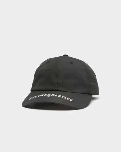 Crooks & Castles Men's Bold Nylon Ripstop Cap Black