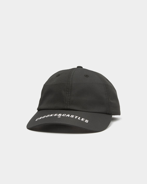 Crooks & Castles Men's Bold Nylon Ripstop Cap Black
