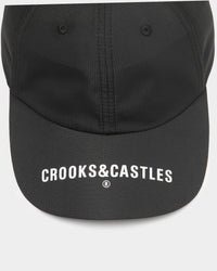 Crooks & Castles Men's Bold Nylon Ripstop Cap Black