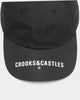 Crooks & Castles Men's Bold Nylon Ripstop Cap Black