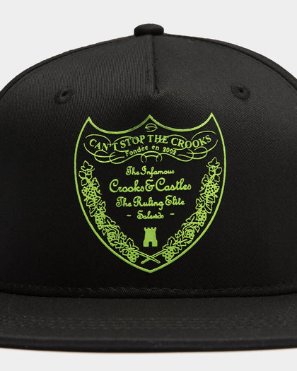 Crooks & Castles Dom C Cotton Twill Snapback Cap Black