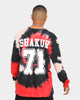 TUPAC Tie Dye Shakur 71' Long Sleeve T-Shirt Black/Red