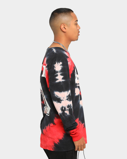 TUPAC Tie Dye Shakur 71' Long Sleeve T-Shirt Black/Red