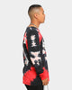 TUPAC Tie Dye Shakur 71' Long Sleeve T-Shirt Black/Red