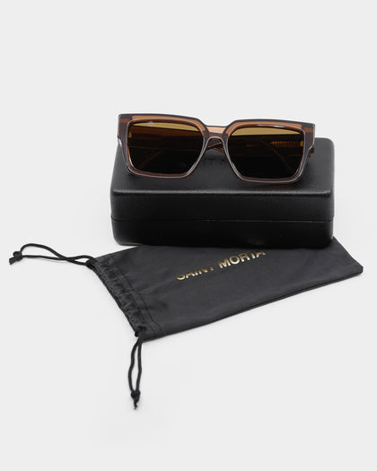 Saint Morta Unisex Las Ratas Sunglasses Brown Smoke